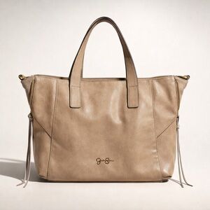 Jessica Simpson Taupe Leather Tote